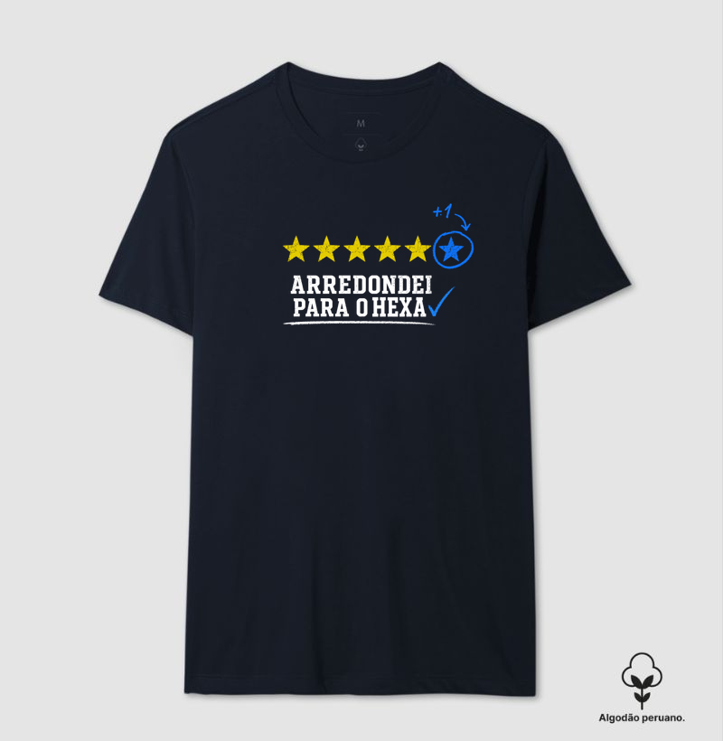 Camiseta Premium Algodão Peruano Orgânico | Correção do Hexa 