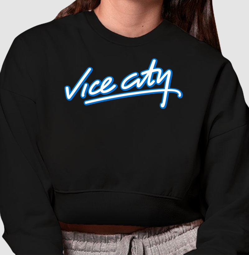 Cropped Moletom Vice City - Logo
