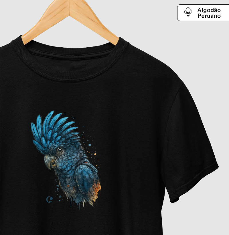 Camiseta Algodão Peruano Cacatua Red-Tail - Arte 