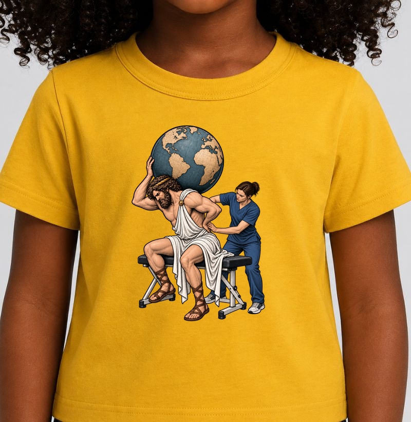 Atlas na Fisioterapia - Versão Fisio Feminina - Camiseta Infantil