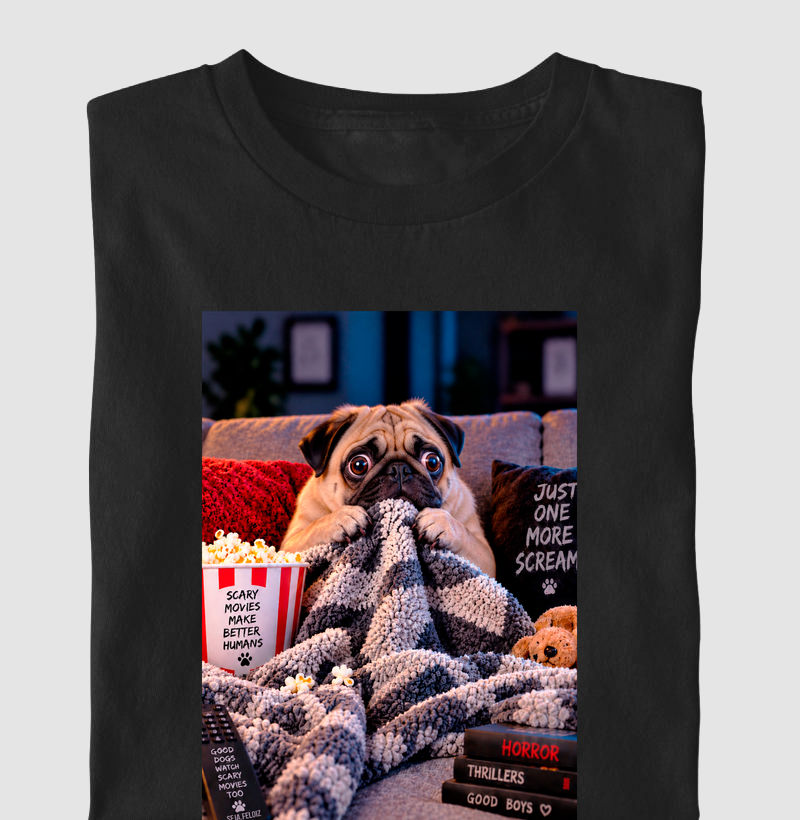 🍿👻 Scary Movie Night — Pug Edition 🐶🖤