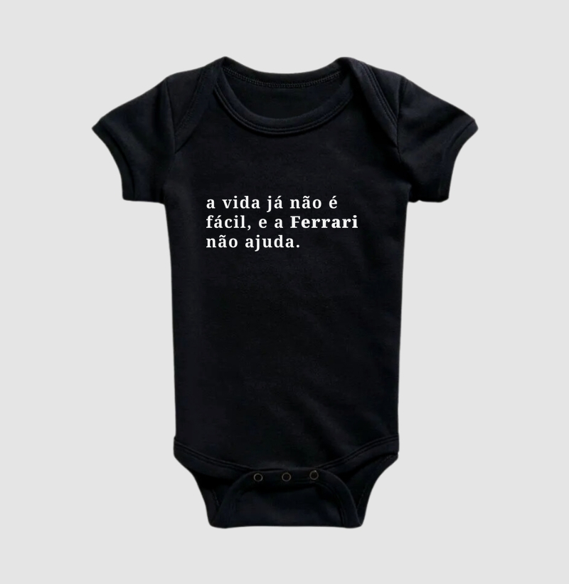 Ferrari não me ajuda - Body Infantil