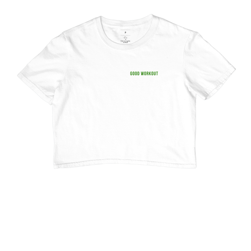 Cropped Good Workout Logo Pequena Verde