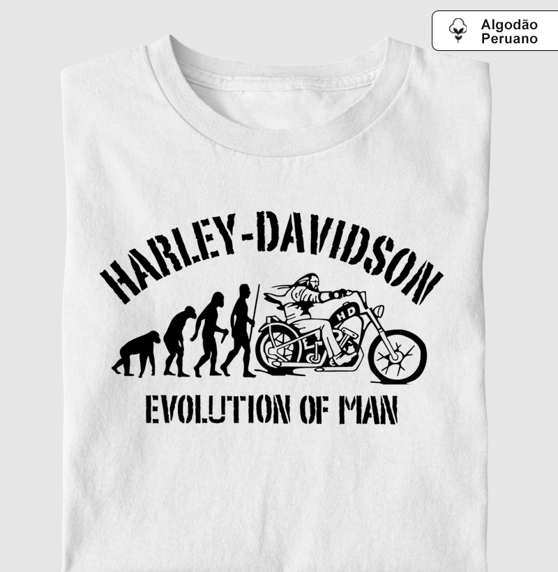 Supreme Harley Davidson Evolution of man (tecido algodão peruano)