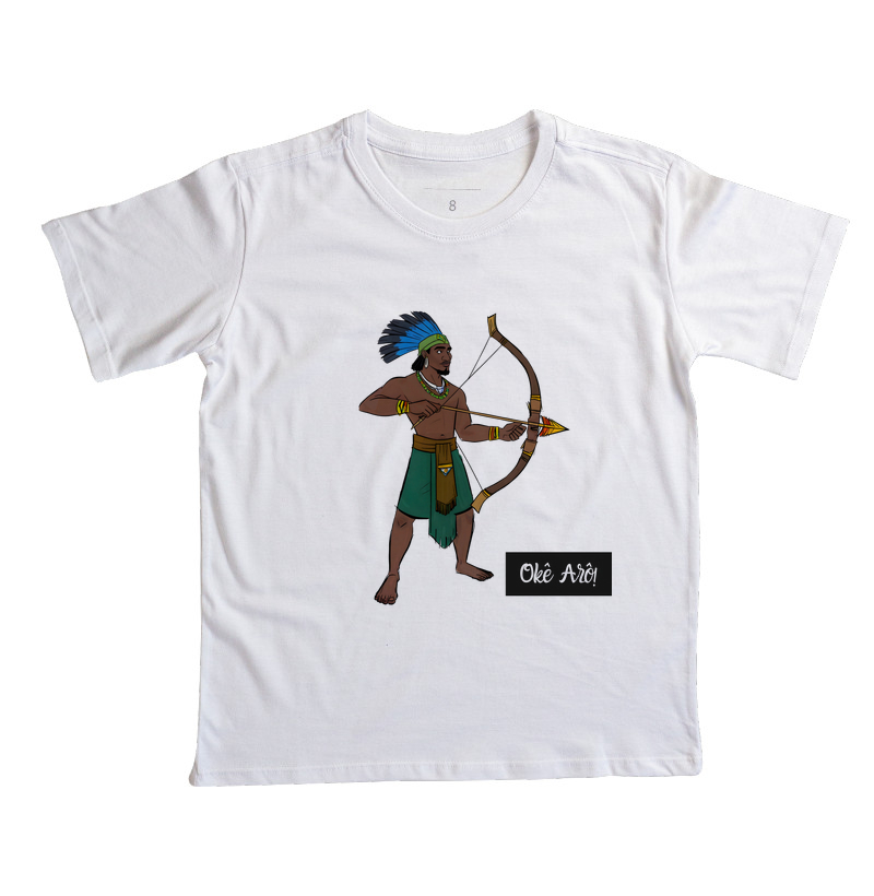 Camiseta Infantil - Oxóssi - Desenho 7