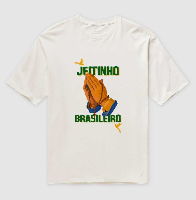T-Shirt Oversized Católica | Jeitinho Brasileiro
