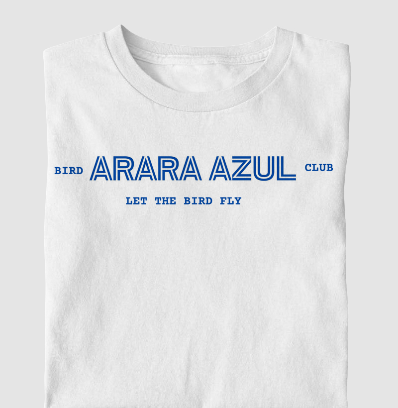 Camiseta Infantil Algodão com Estampa Nome Arara Azul – Bird Club