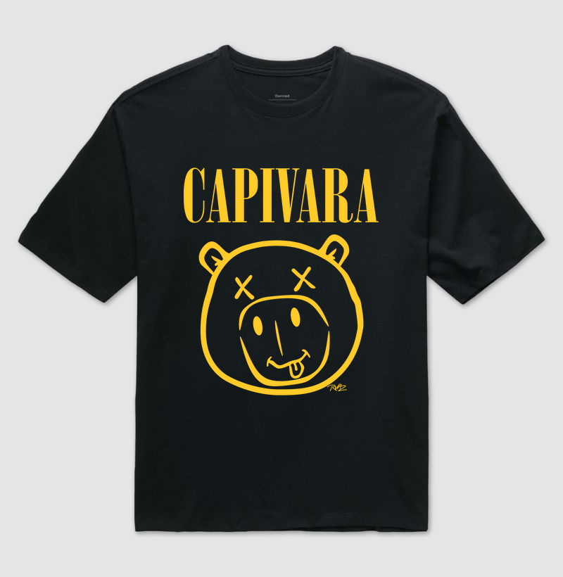 Camiseta Capivara Grunge - Camiseta Oversized
