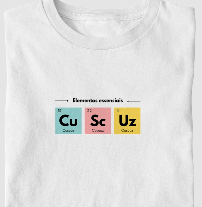 Camiseta elementos essenciais (Cuscuz)