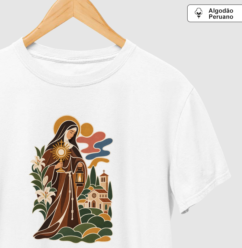 SANTA CLARA DE ASSIS - Camiseta Algodão Peruano