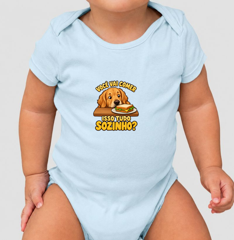 Você vai comer isso tudo sozinho? - Body Infantil