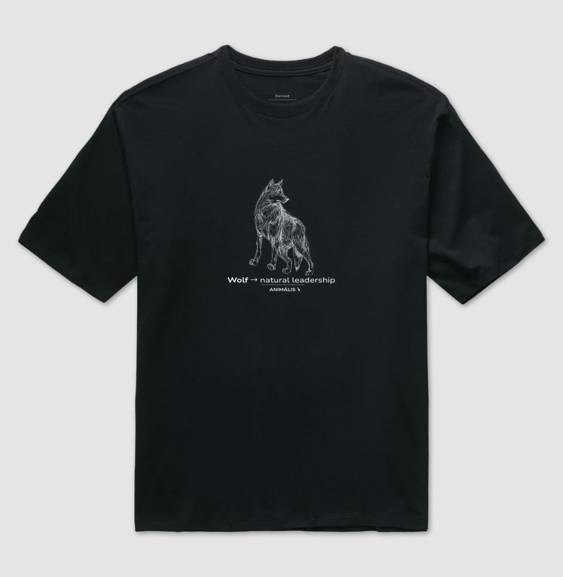 Camiseta Oversized Wolf 100% Algodão