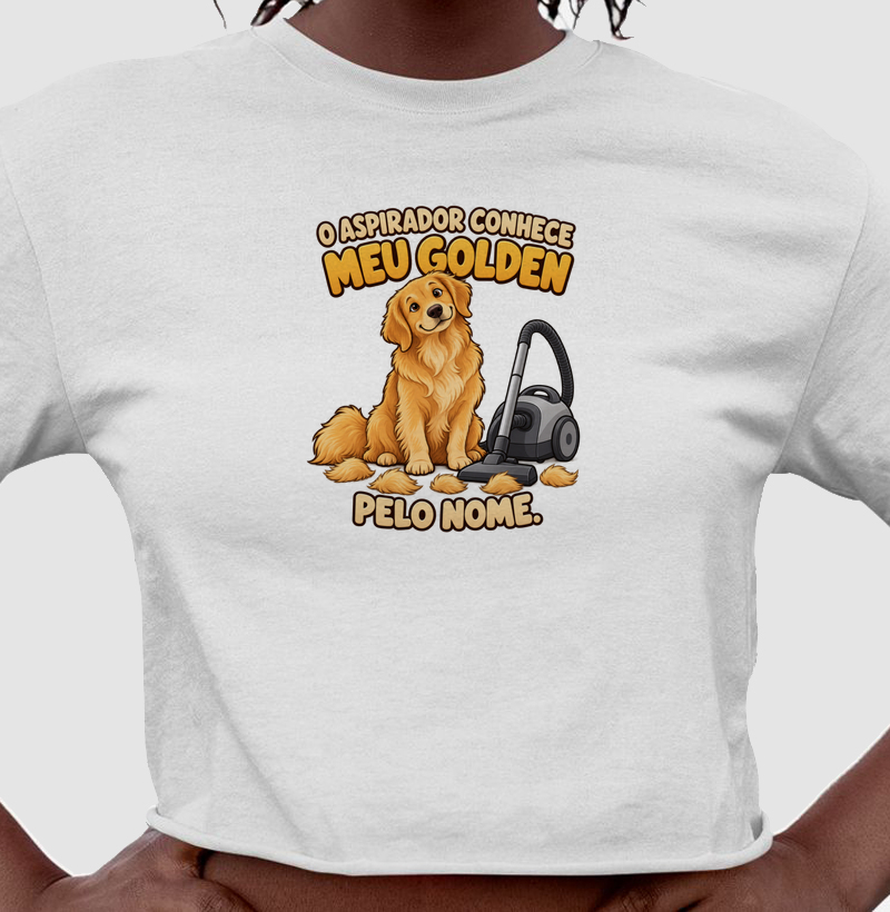 O aspirador conhece meu Golden pelo nome.