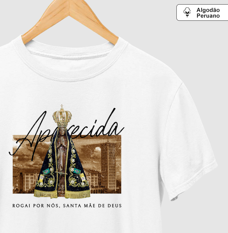 Nossa Senhora Aparecida e o Santuário - Algodão Peruano