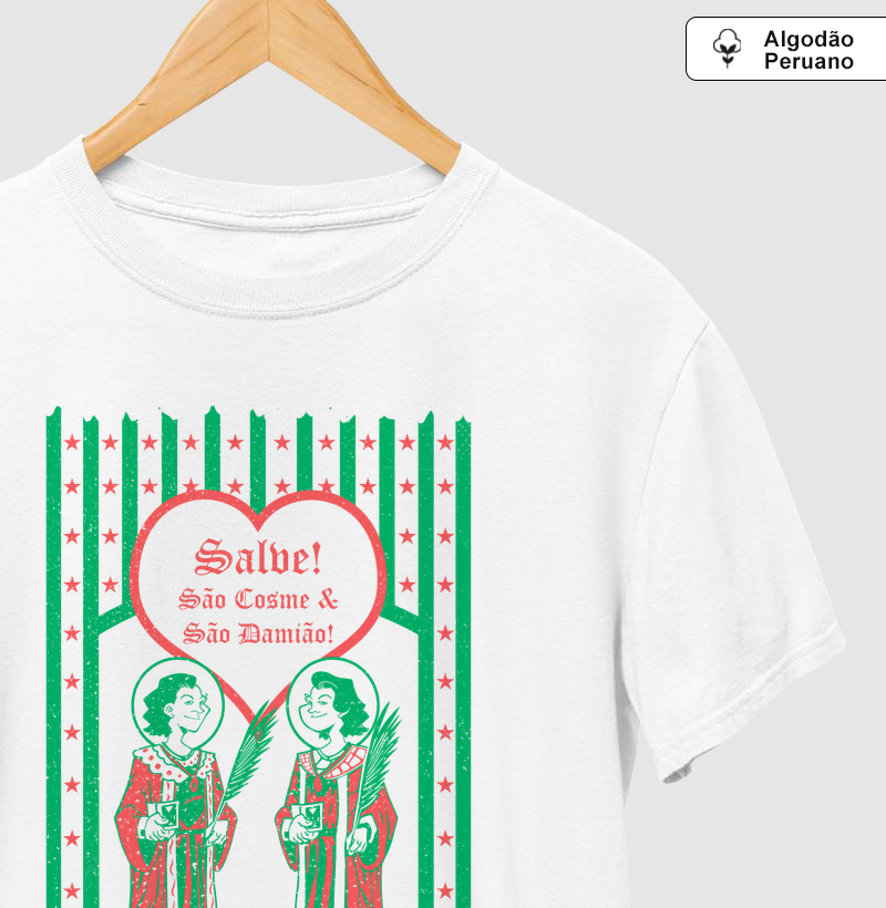 Cosme e Damião - Camiseta Algodão Peruano