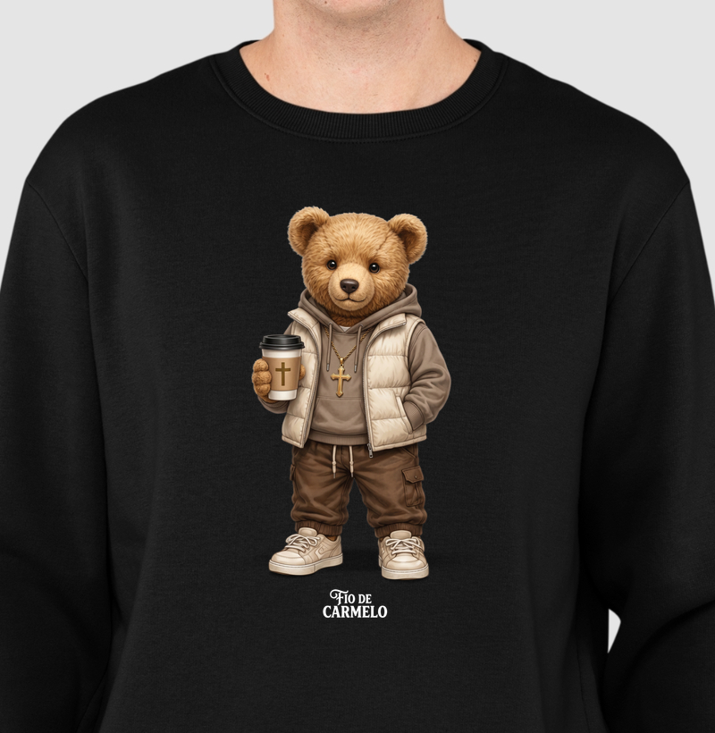 Urso Carmelo com café (suéter)