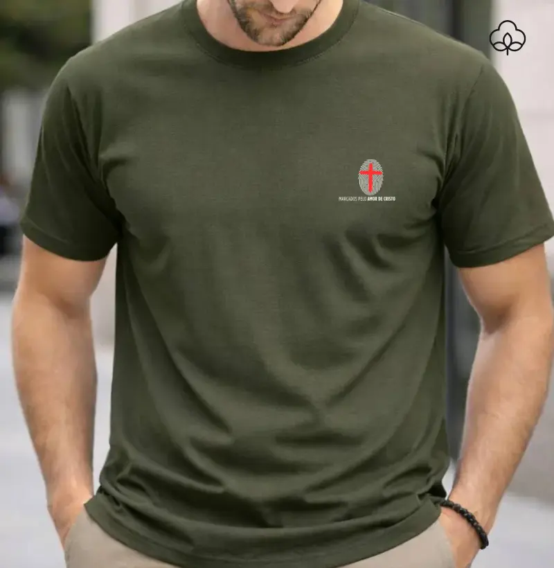 Camiseta Algodão Peruano Marcados pelo amor de Cristo - Camiseta Algodão Peruano