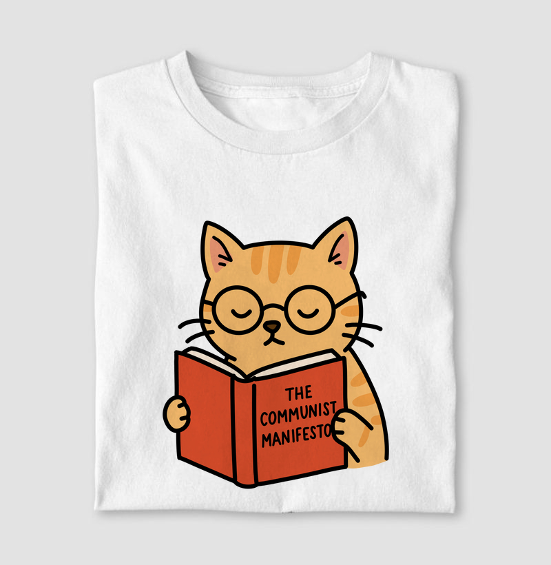 Gato Lendo Manifesto Comunista