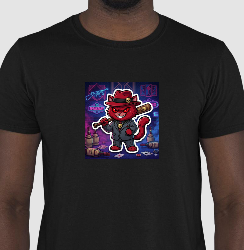 Camiseta Gato Mobster