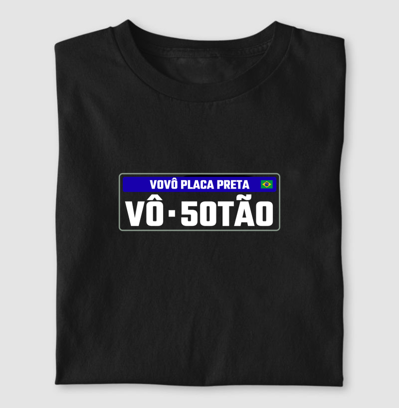 Camiseta Vovô Placa Preta — Vô-50tão