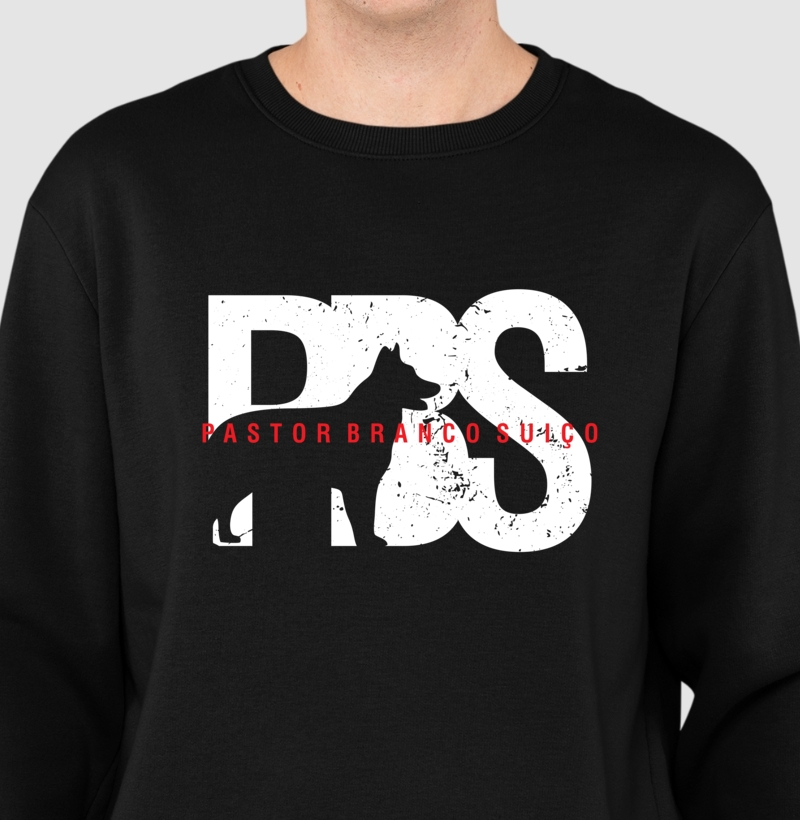 Suéter Moletom Pastor Branco Suiço Sigla