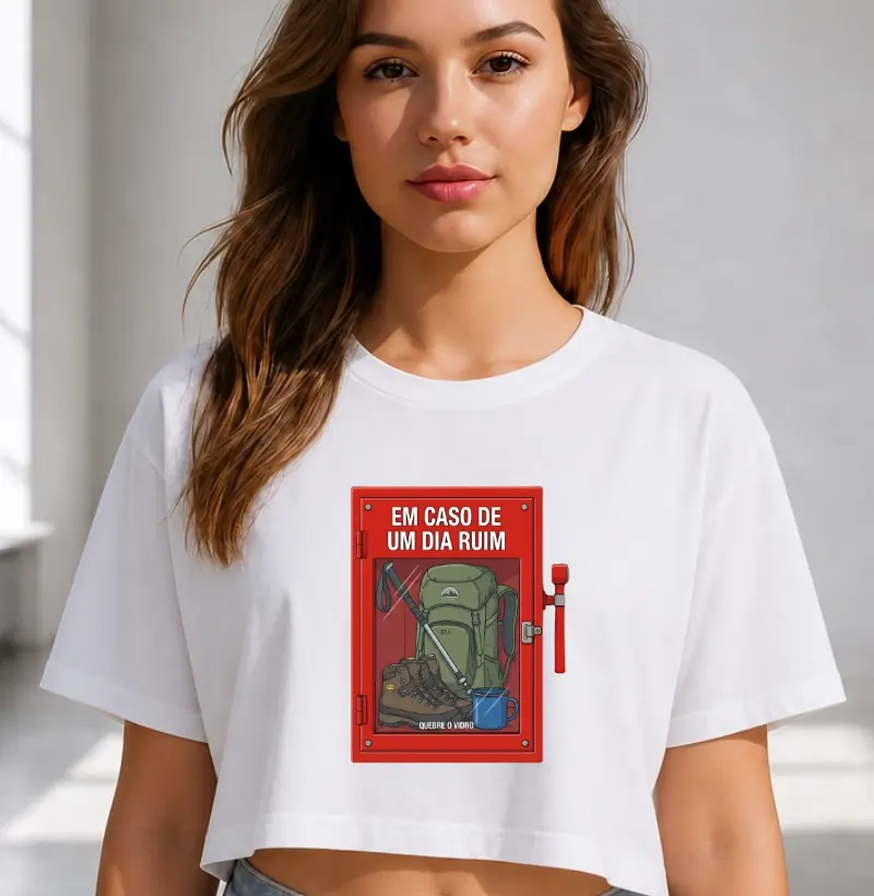 Camiseta Cropped Alma Outdoor | Em Caso de Dia Ruim Trilha