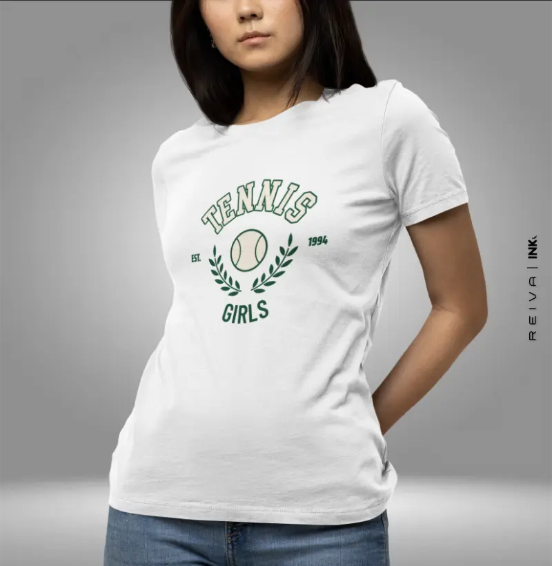 Camiseta Tênis: Girls College Varsity