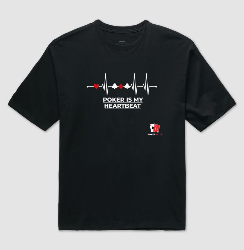 Camiseta Oversized Poker Is My Heartbeat