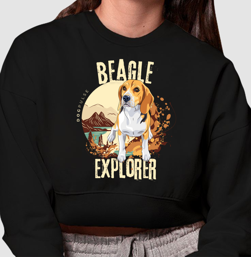 Cropped Moletom Dog Pulse Beagle Explorer – Trailblazer Spirit