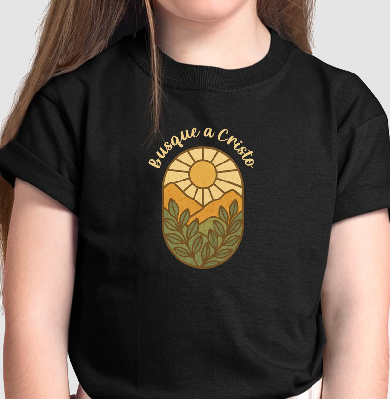 Camiseta infantil "Busque a Cristo"