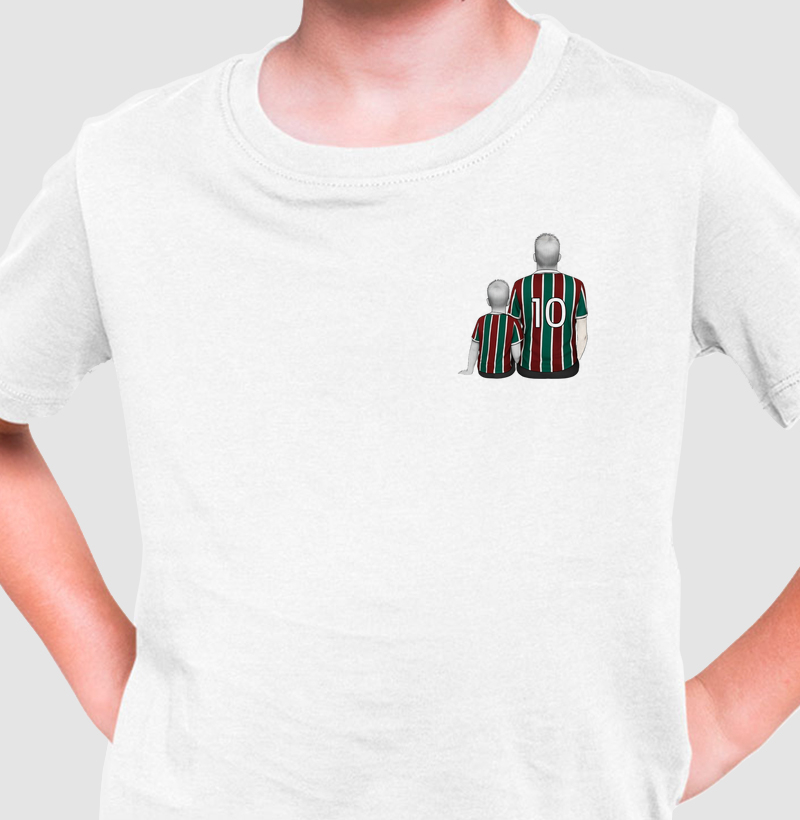 CAMISETA PAI E FILHO TRICOLOR