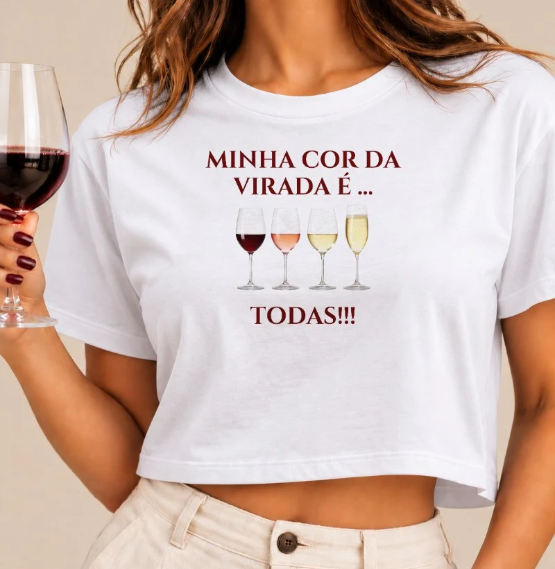  Camiseta Cropped Minha Cor da Virada É - Cropped