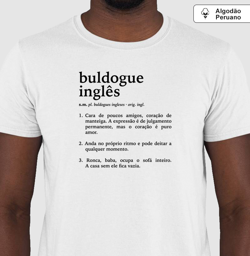 Algodão Peruano Buldogue Inglês