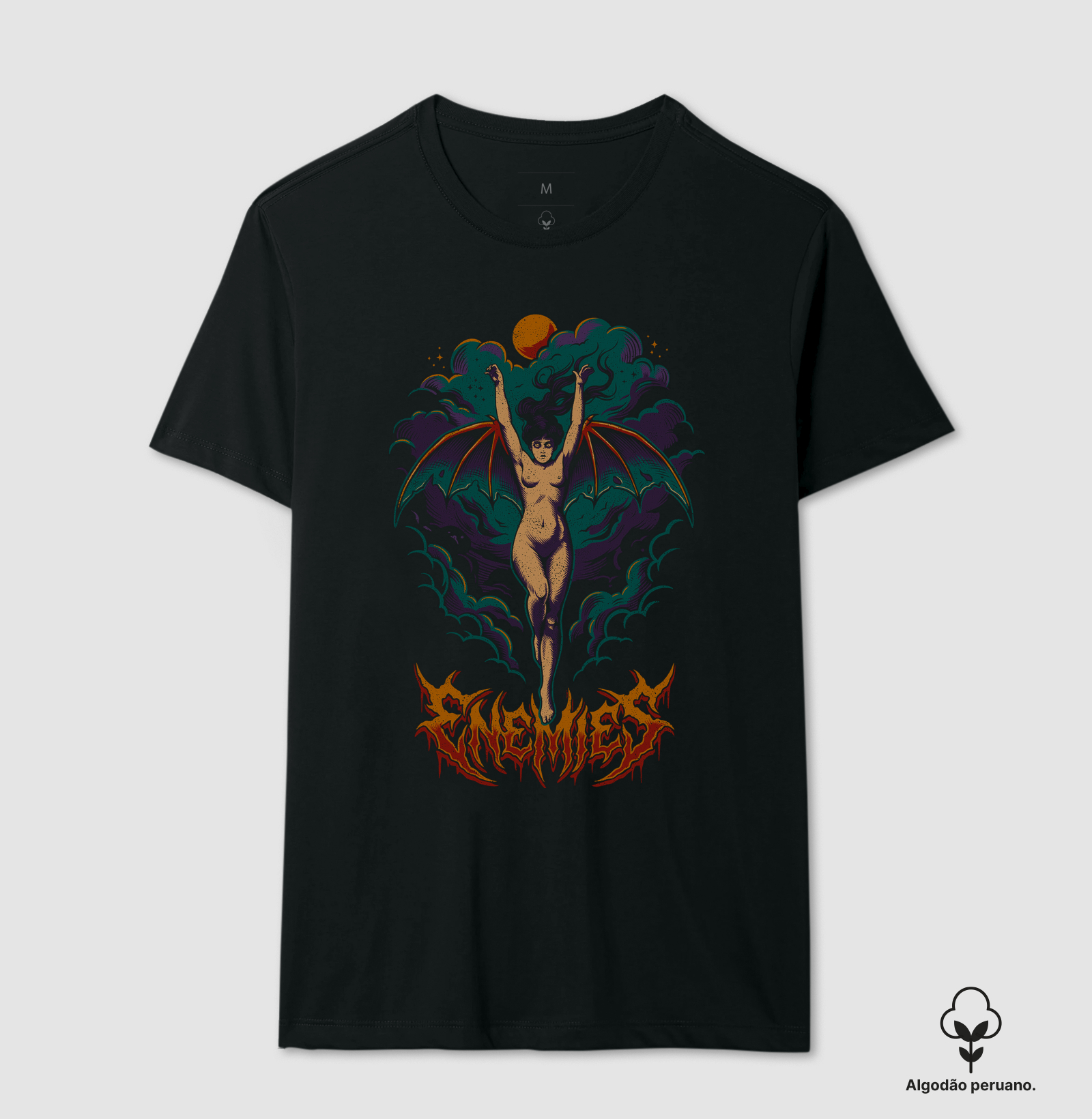 Livre como a noite - Camiseta Algodão Peruano