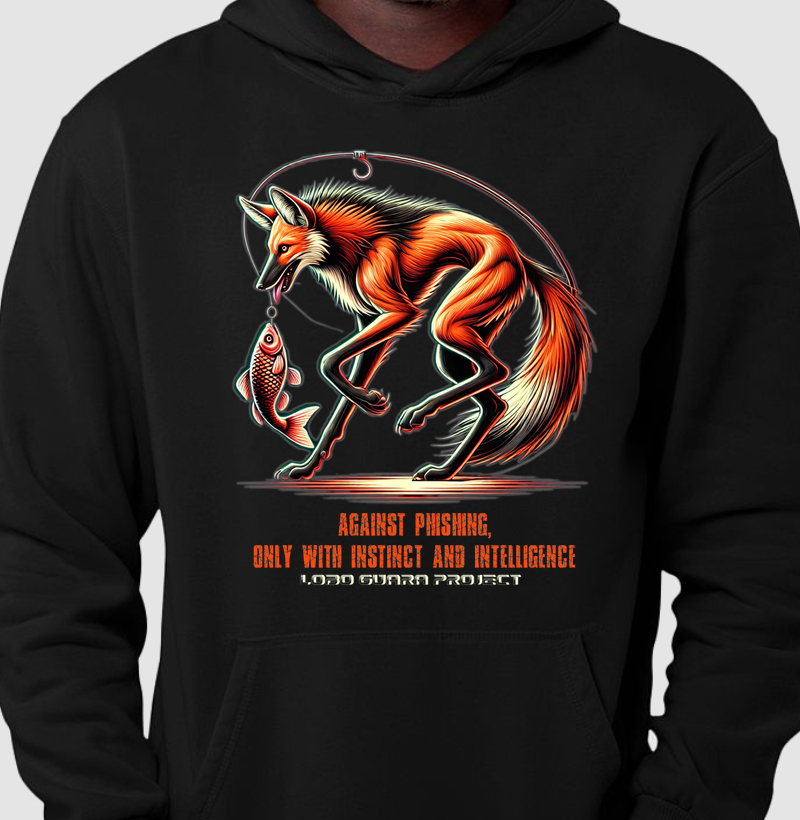 Hoodie Moletom - Lobo Guará Project: Against phishing, only with instinct and intelligence
