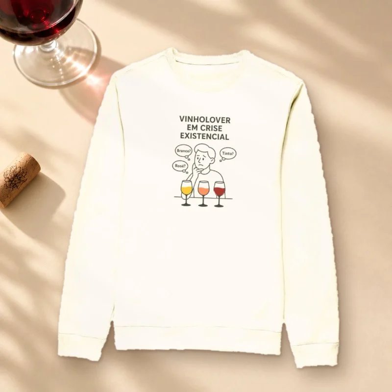 Camiseta Vinholover em Crise Existencial - Suéter Moletom