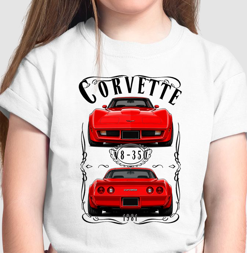 Camiseta infantil Corvette vintage