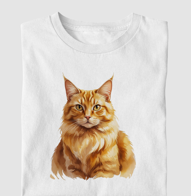 Gato Goldem Shaded aquarela