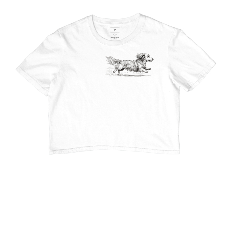 Dachshund Pelo Longo - Desenho - Cropped