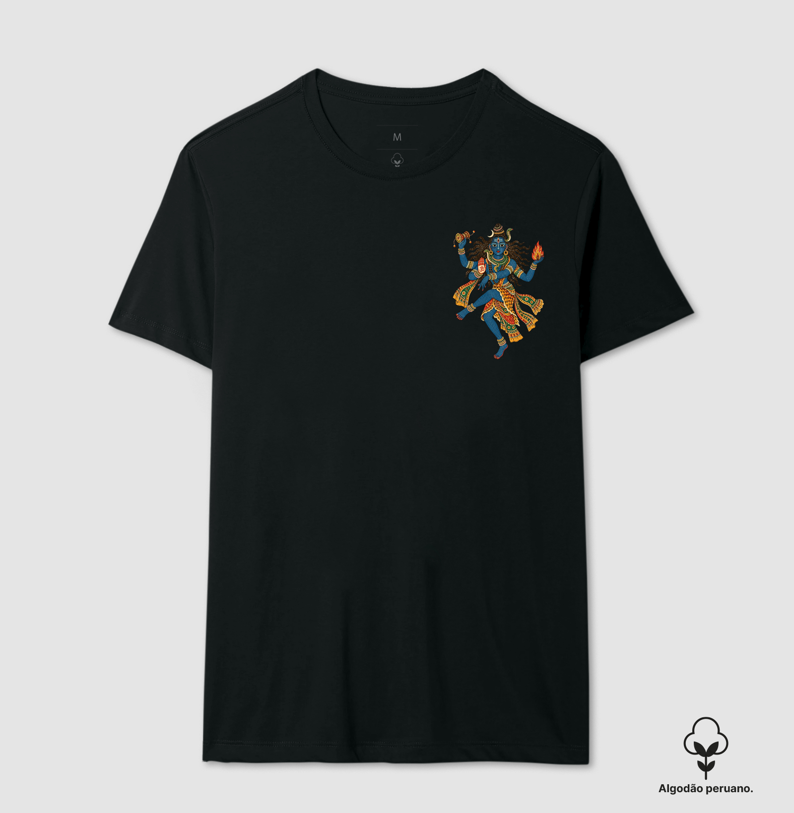 Nataraja - O Dançarino Cósmico - Camiseta Algodão Peruano