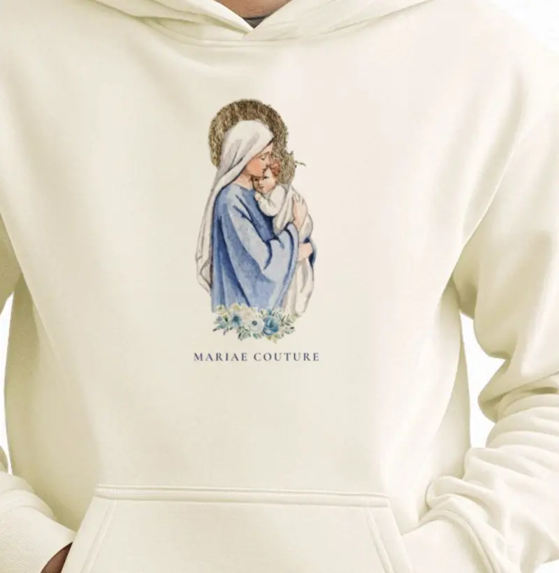 Moletom com capuz Maria e o menino