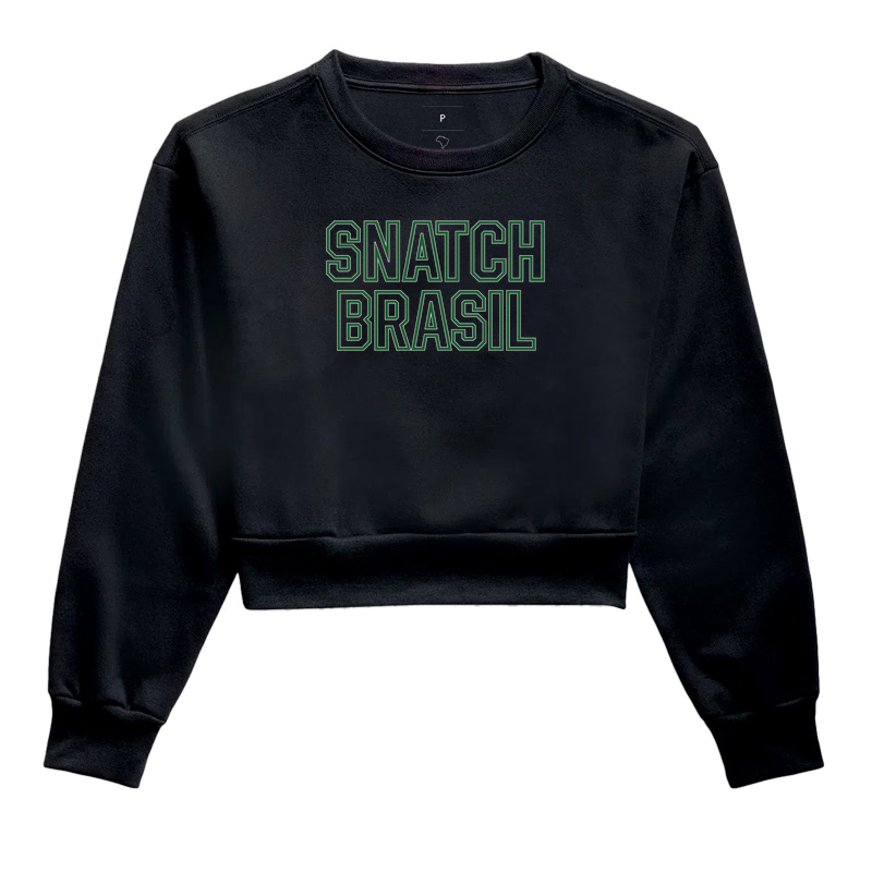 Cropped Moletom Brasil Snatch Verde