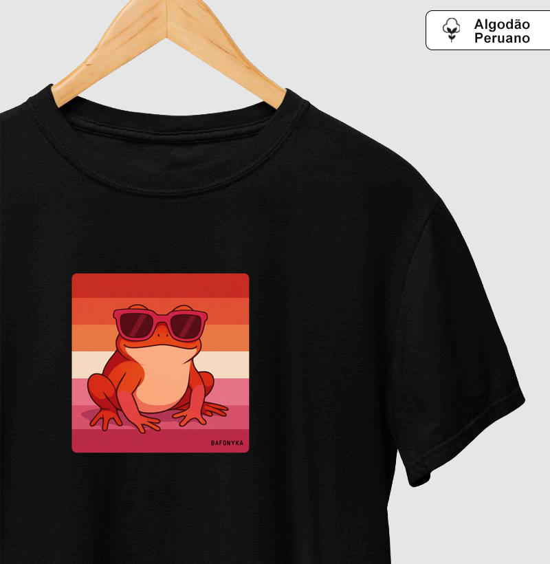 🐸😎🏳️‍🌈 Close Sapo & Orgulho Lésbico.