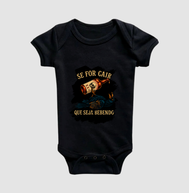 Body Infantil country se for pra cair que seja bebendo Magnata556
