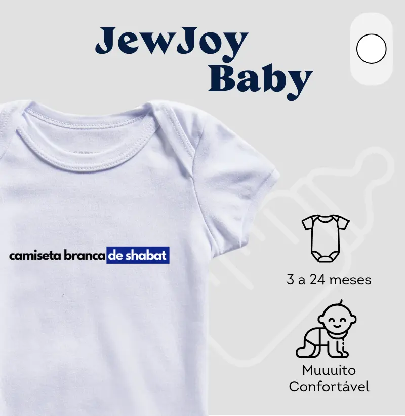 Camiseta branca de Shabat