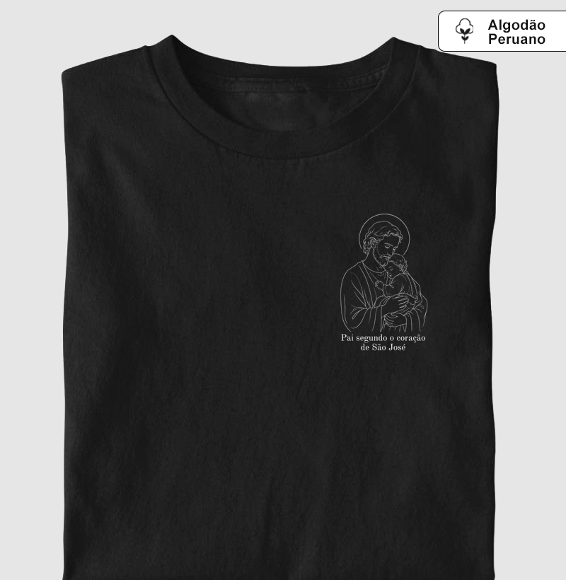 Camiseta Algodão Peruano Pai Segundo o Coração de São José