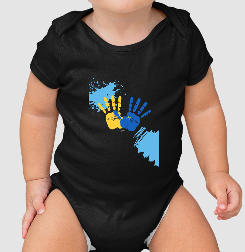 Body Bebê "Mãos Trisso"