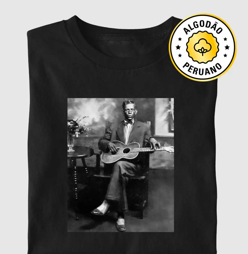 Portrait of Charley Patton - Camiseta Algodão Peruano