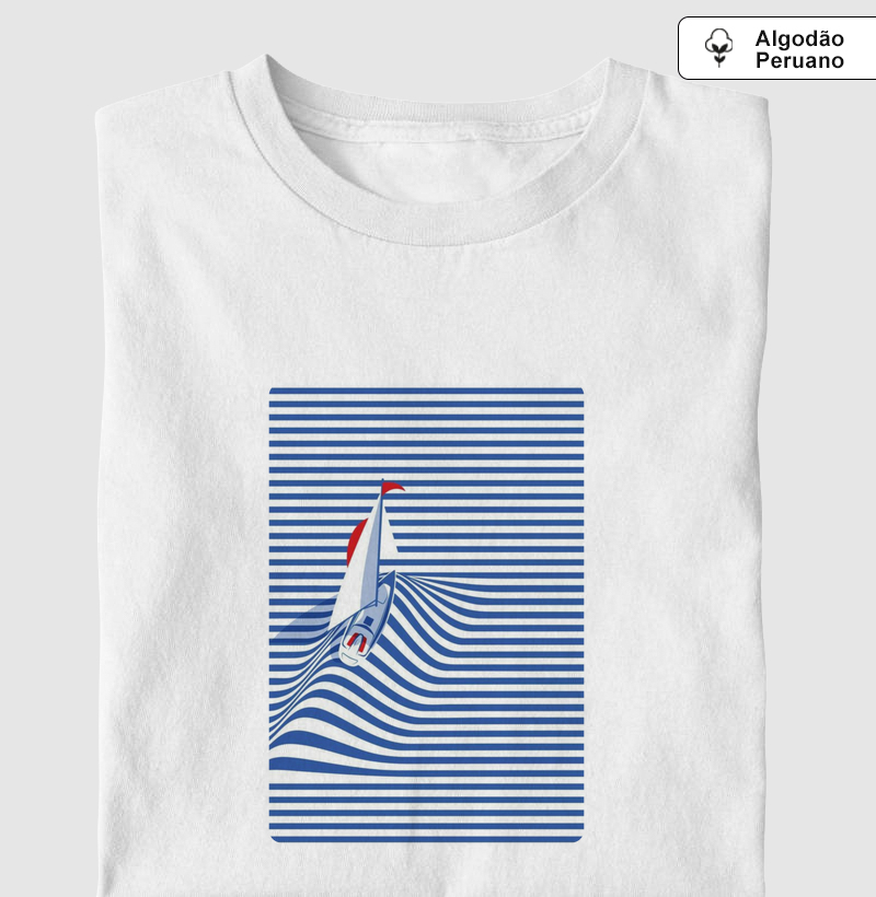 Ondas em linha - Algodão Peruano Premium