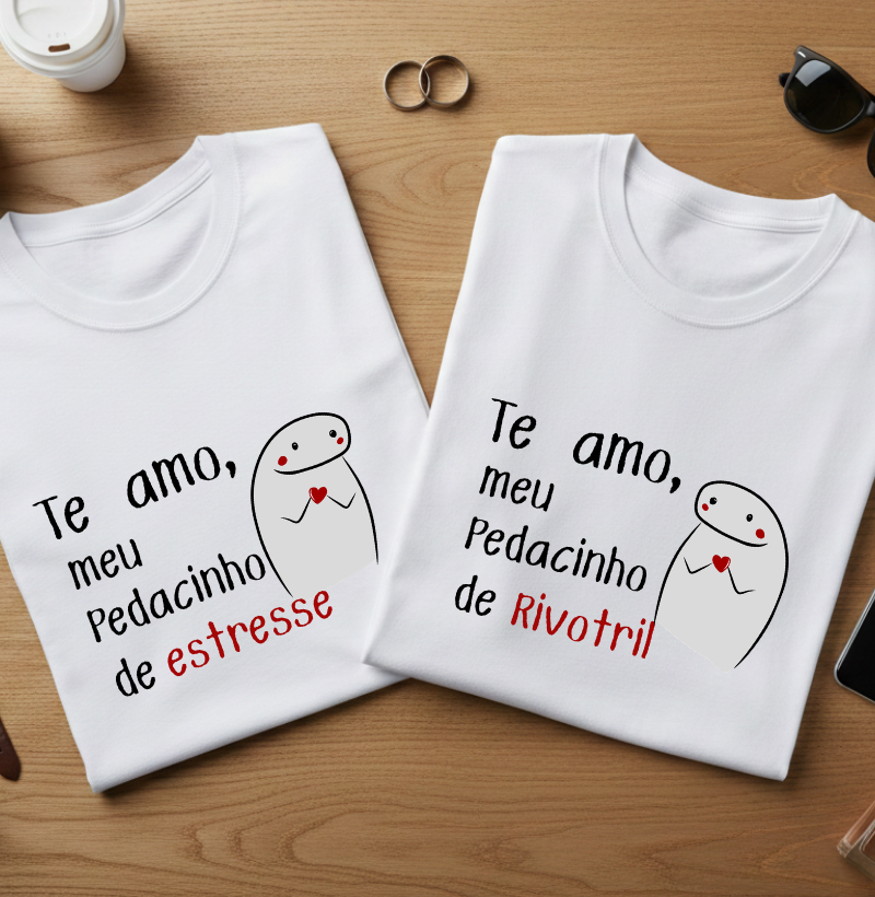 Camiseta Casal “Pedacinho de Estresse” 😂💔 #212